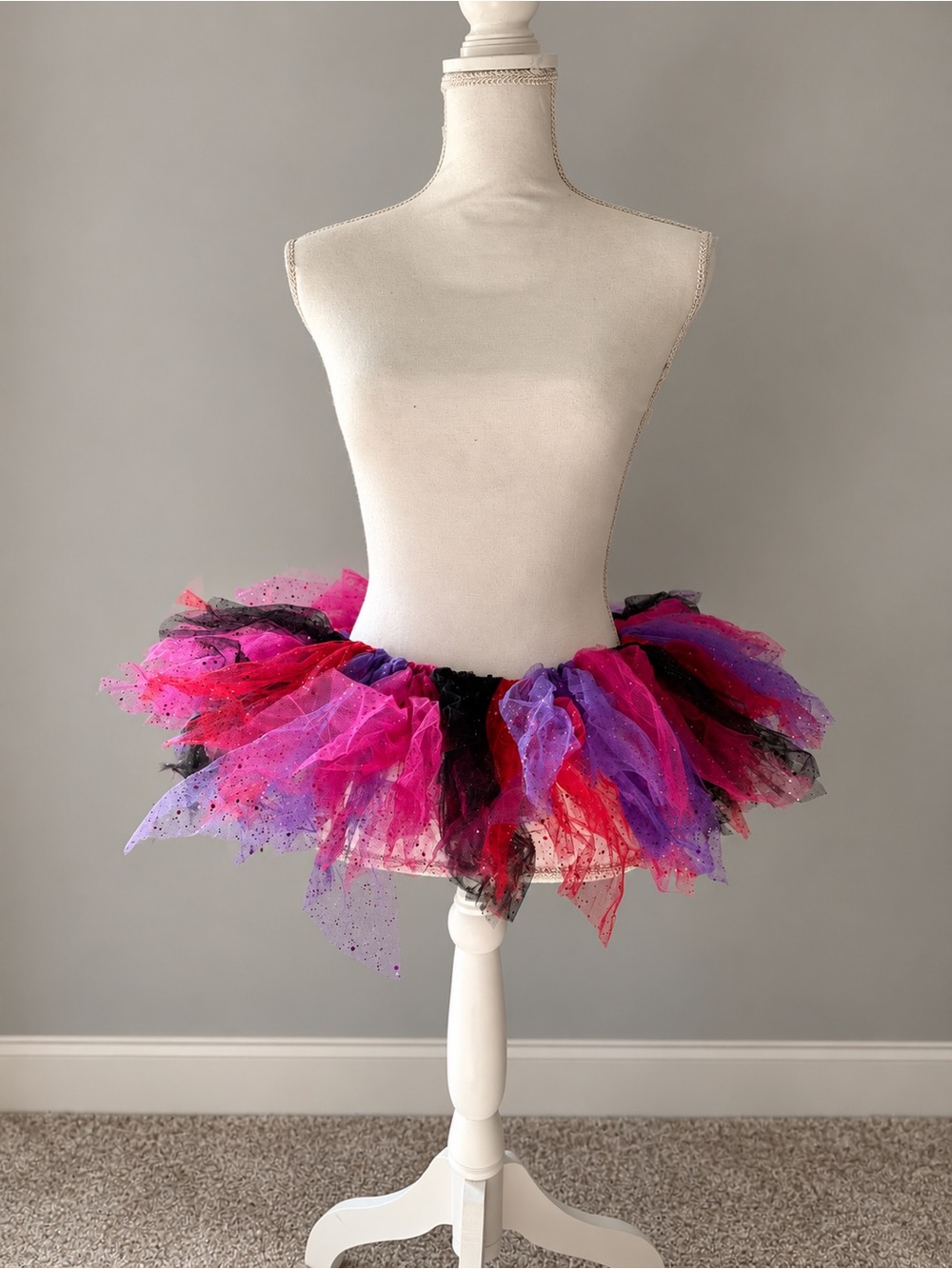 EEUC Dance Costume Halloween Tattered Tutu Y2K Punk Rock Harlequin Teen Adult